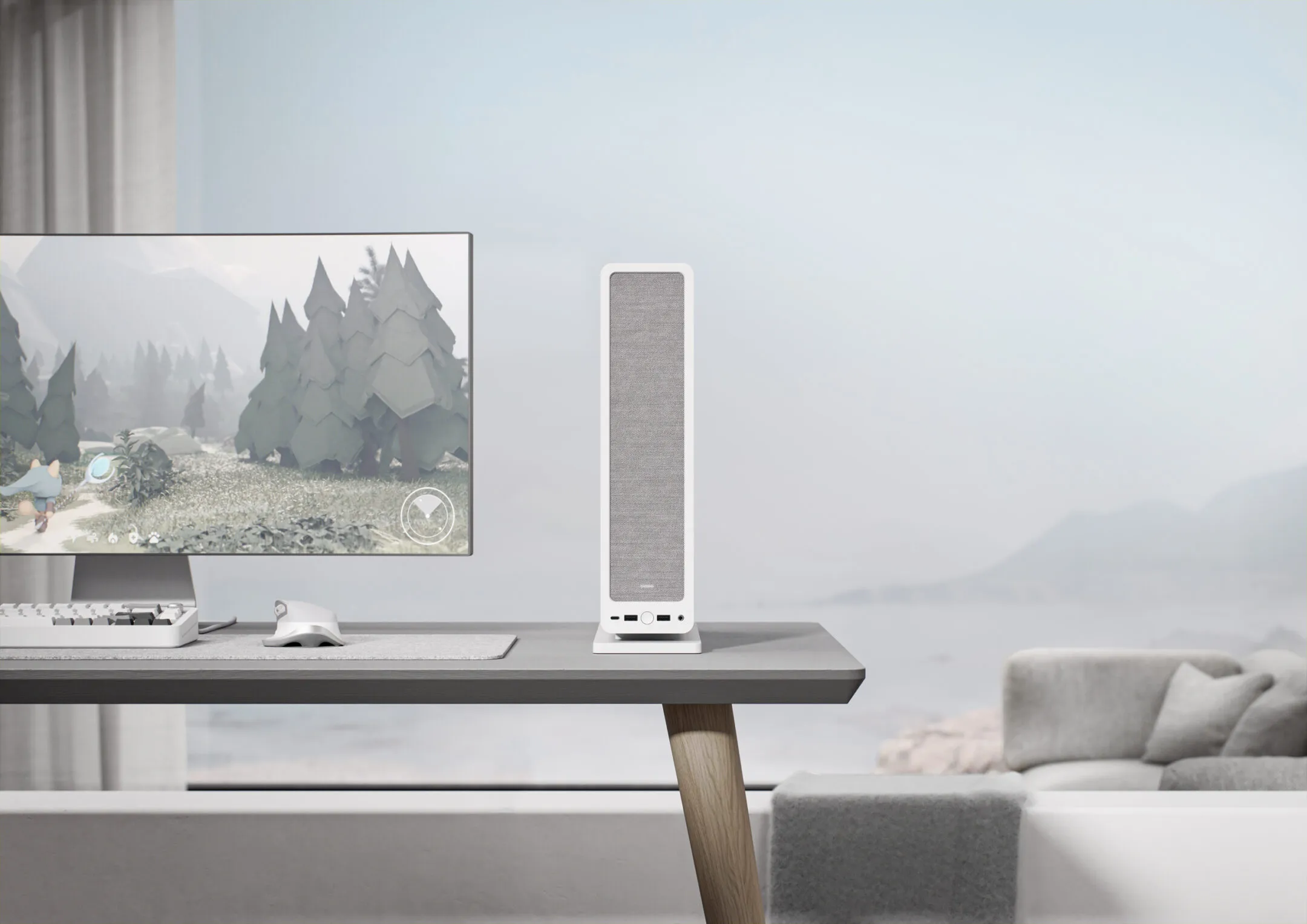 Fractal Design Ridge Mini-ITX Small Form Factor Case (White) overview 1