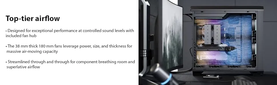 Fractal Design Torrent Black TG Light Cabinet Tint (E-ATX) (Black) overview 1