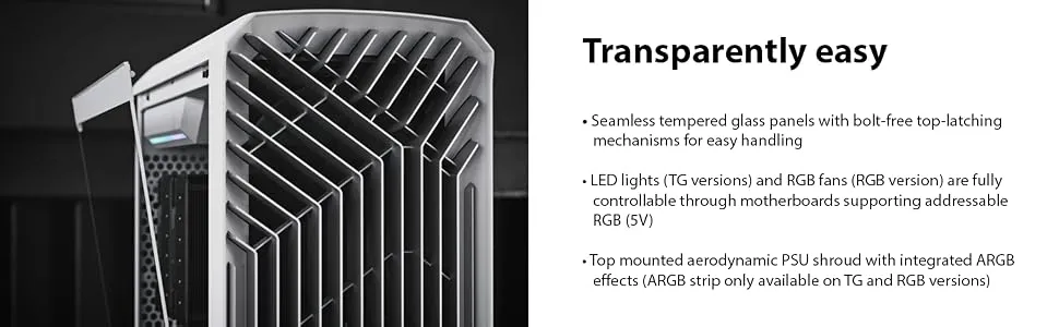 Fractal Design Torrent Compact Steel Atx Mid Tower Cabinet (Solid Black) overview 5