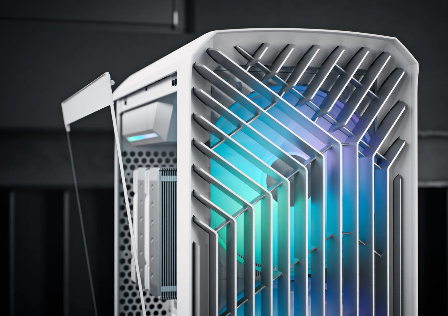 Fractal Design Torrent Compact TG Clear Tint RGB (E-ATX) Mid Tower Cabinet (White) overview 4