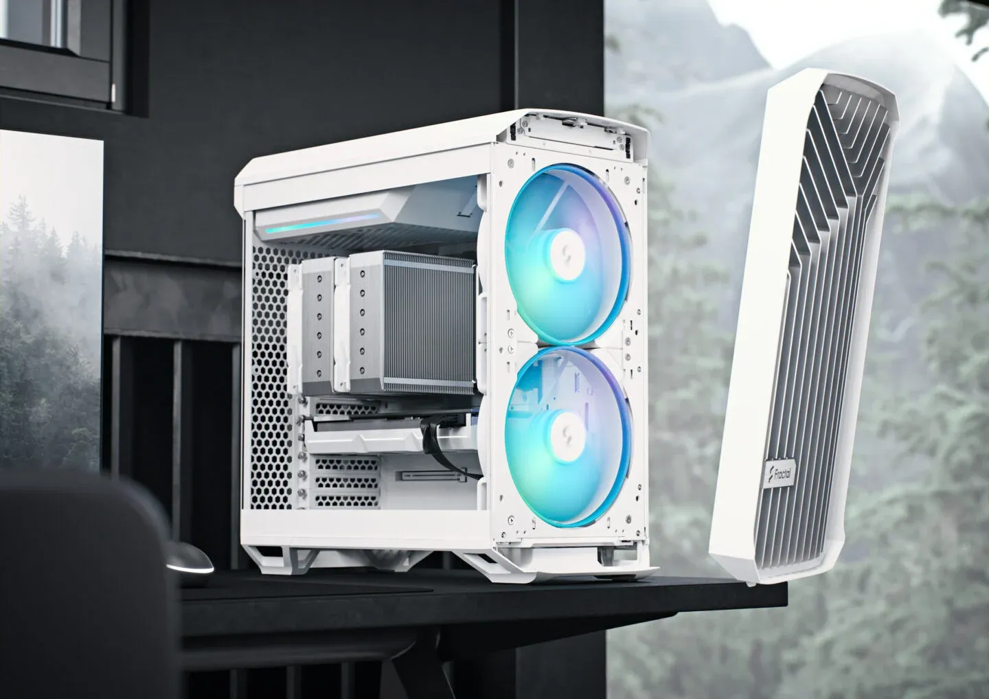 Fractal Design Torrent Compact TG Clear Tint RGB (E-ATX) Mid Tower Cabinet (White) overview 6
