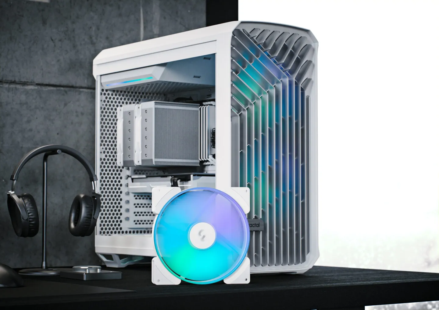 Fractal Design Torrent RGB TG Clear Tint (E-ATX) Mid Tower Cabinet (White) overview 1
