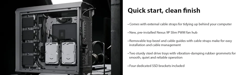 Fractal Design Torrent TG Dark Tint (E-ATX) Mid Tower Cabinet (Black) overview 4
