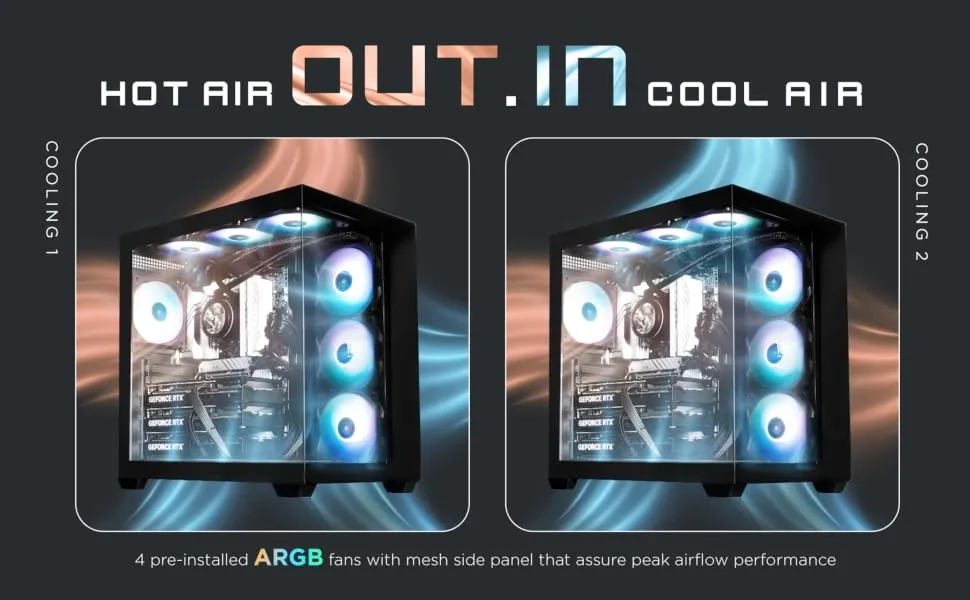 GALAX HOF Allsynq ARGB ATX Mid Tower Case (Black) overview 5