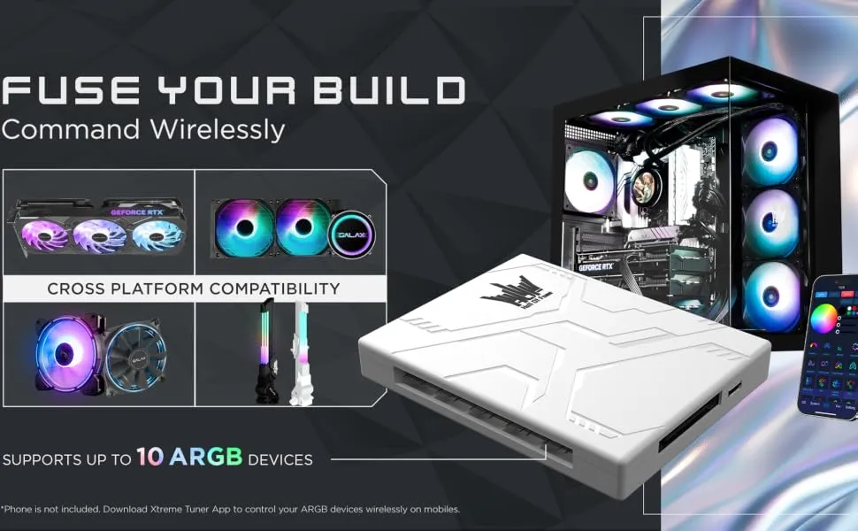 GALAX HOF Allsynq ARGB ATX Mid Tower Case (Black) overview 7