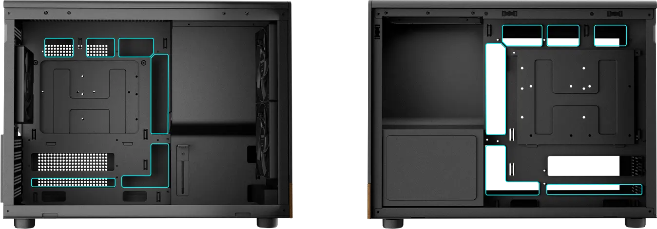 GAMDIAS ATHENA M4M SERIES Micro-Tower Case (Wood) overview 3