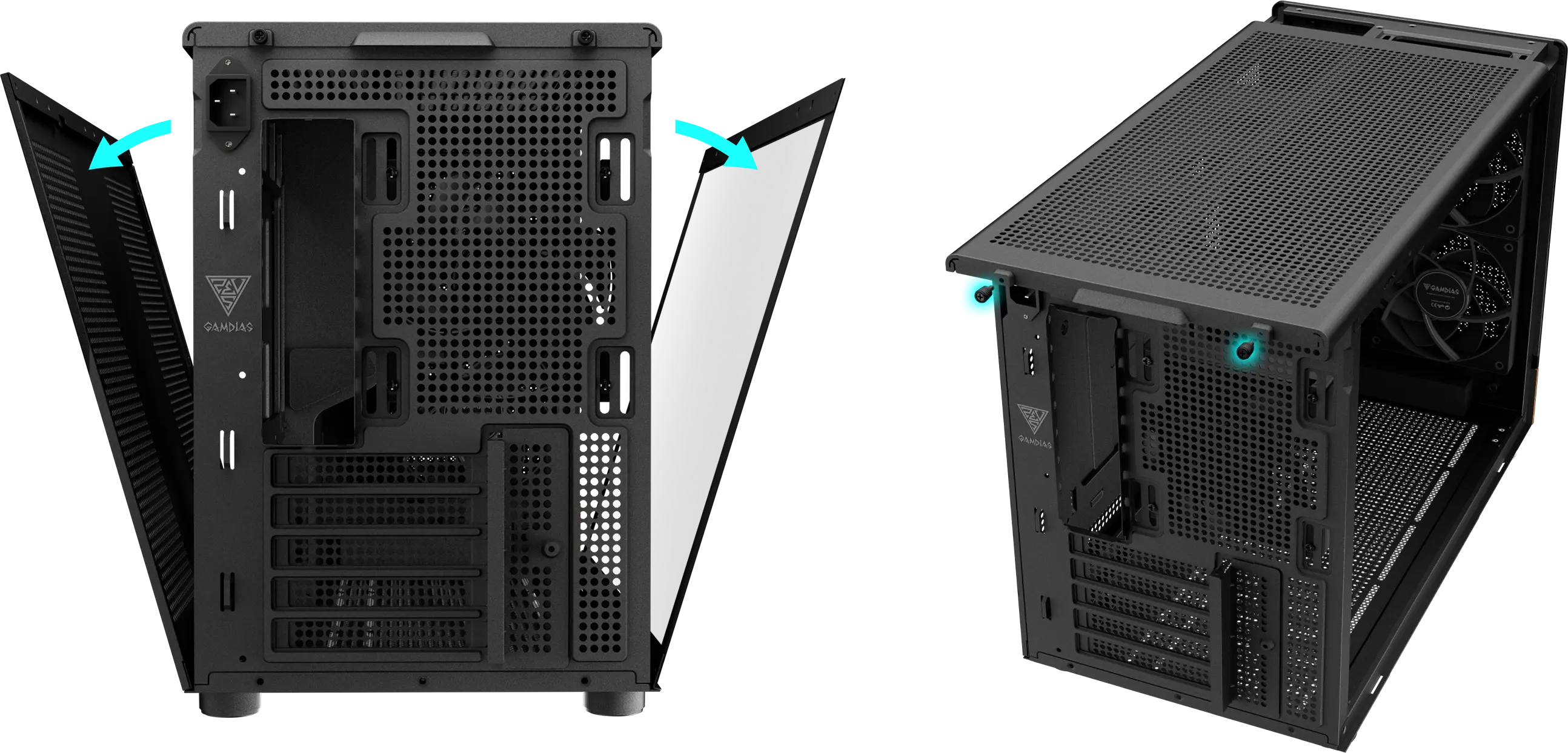 GAMDIAS ATHENA M4M SERIES Micro-Tower Case (Wood) overview 5