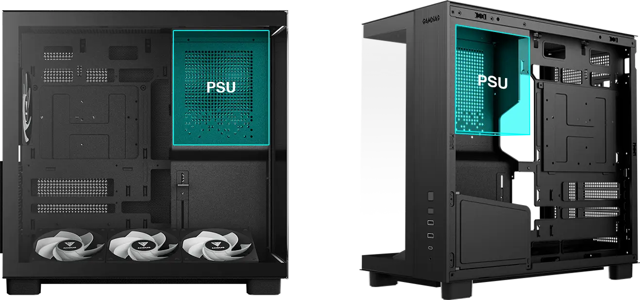 GAMDIAS ATLAS M4 Mid-Tower Case (Black) overview 1