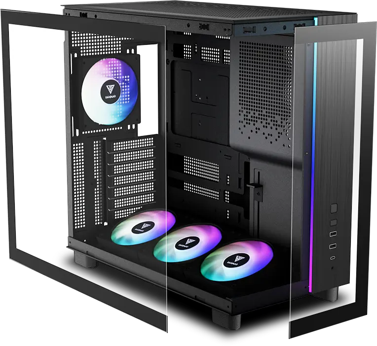 GAMDIAS ATLAS M4 Mid-Tower Case (Black) overview 4