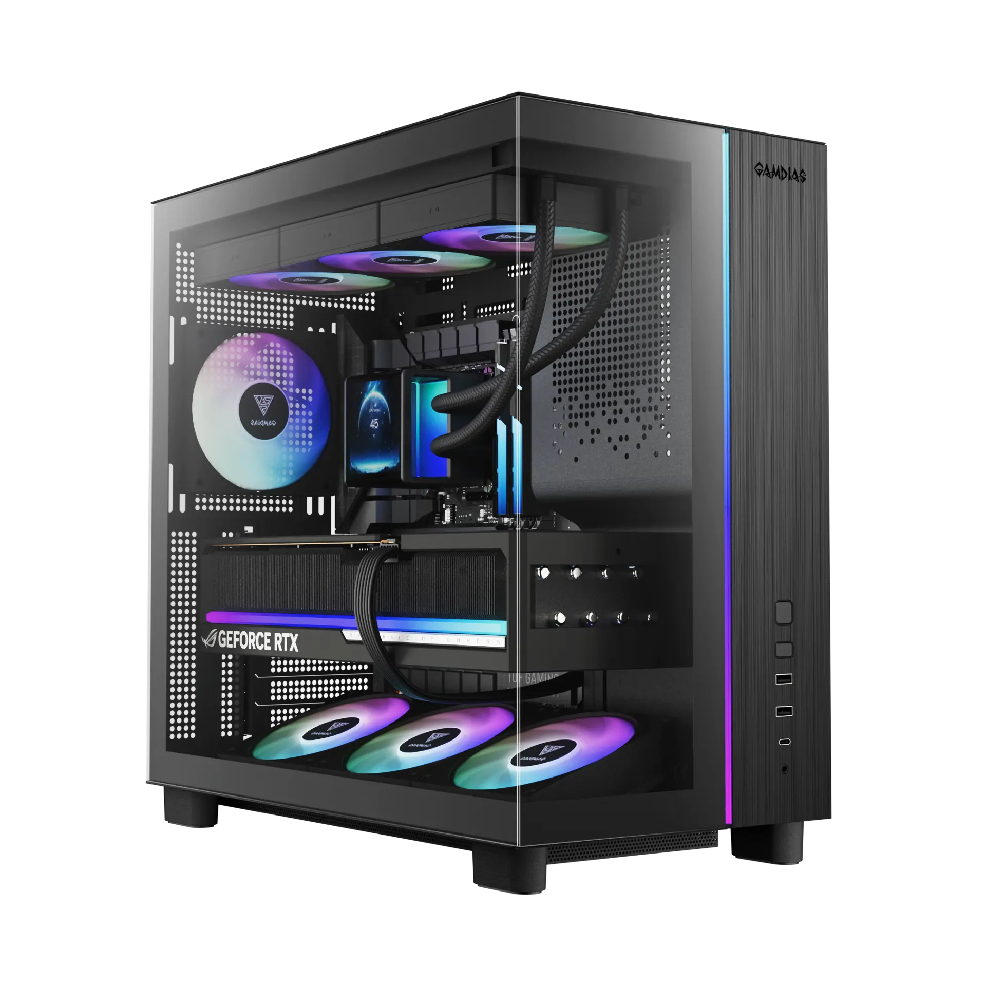GAMDIAS ATLAS M4 Mid-Tower Case (Black)