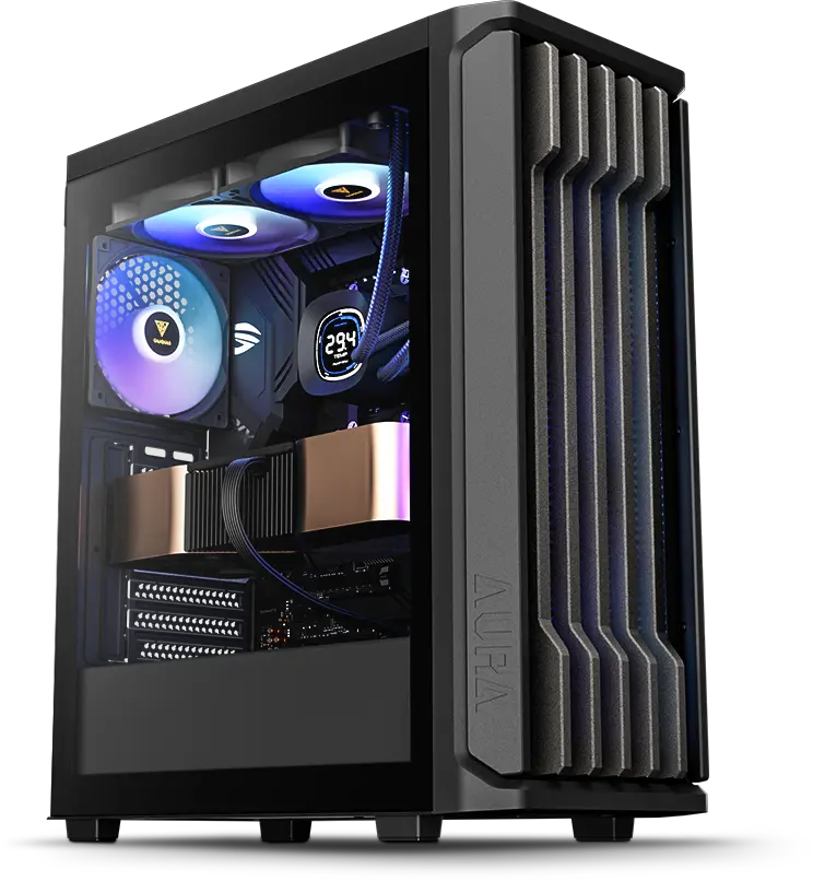 GAMDIAS Aura GC11 ARGB BAR Patterned Argb MID-Tower Cabinet overview 1