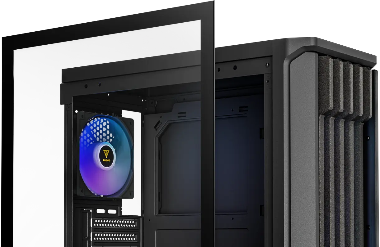 GAMDIAS Aura GC11 ARGB BAR Patterned Argb MID-Tower Cabinet overview 2