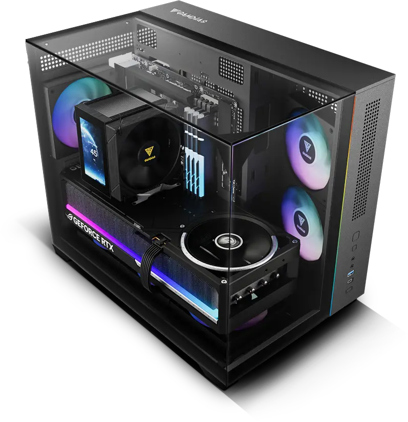 Gamdias ATLAS M3M M-Atx Micro Tower Case (Black) overview 1