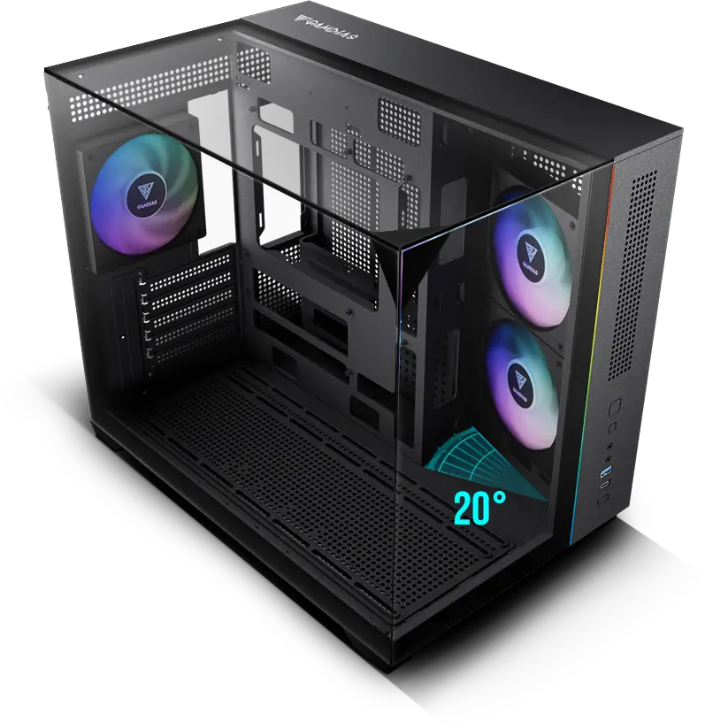 Gamdias ATLAS M3M M-Atx Micro Tower Case (Black) overview 3