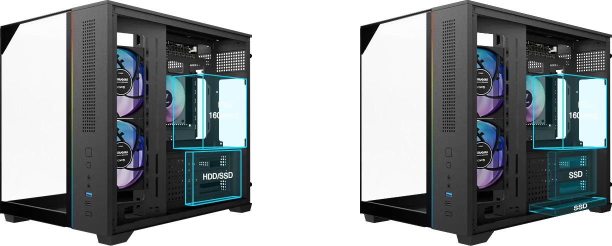 Gamdias ATLAS M3M M-Atx Micro Tower Case (Black) overview 8