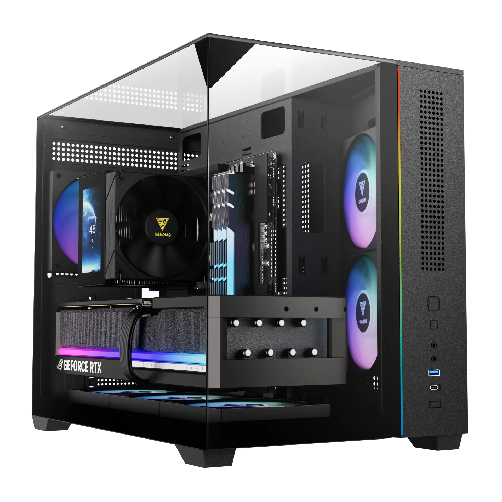 Gamdias ATLAS M3M M-Atx Micro Tower Case (Black)