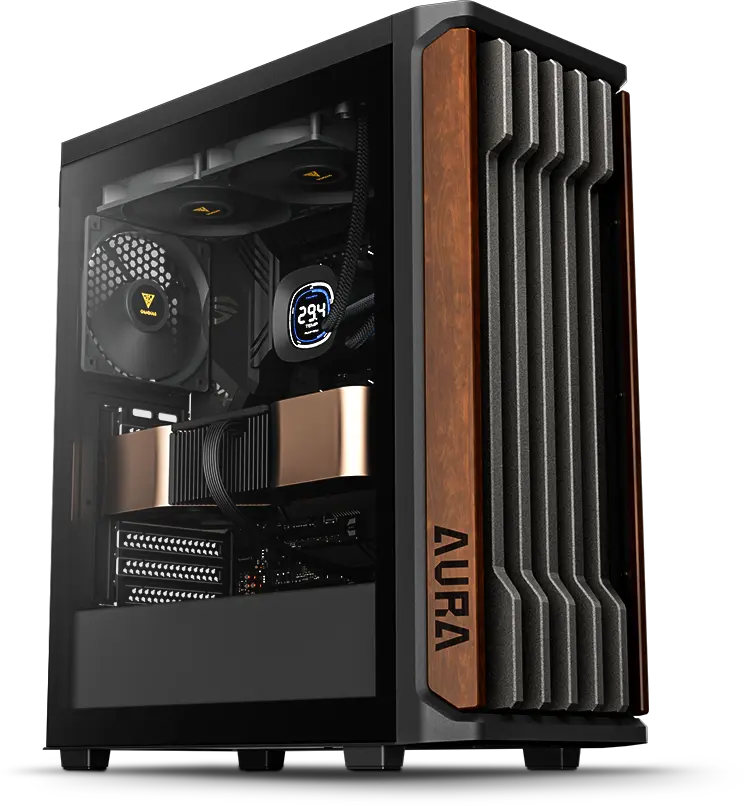 Gamdias AURA GC11 WOOD MESH Mid-Tower Case (Wood) overview 1
