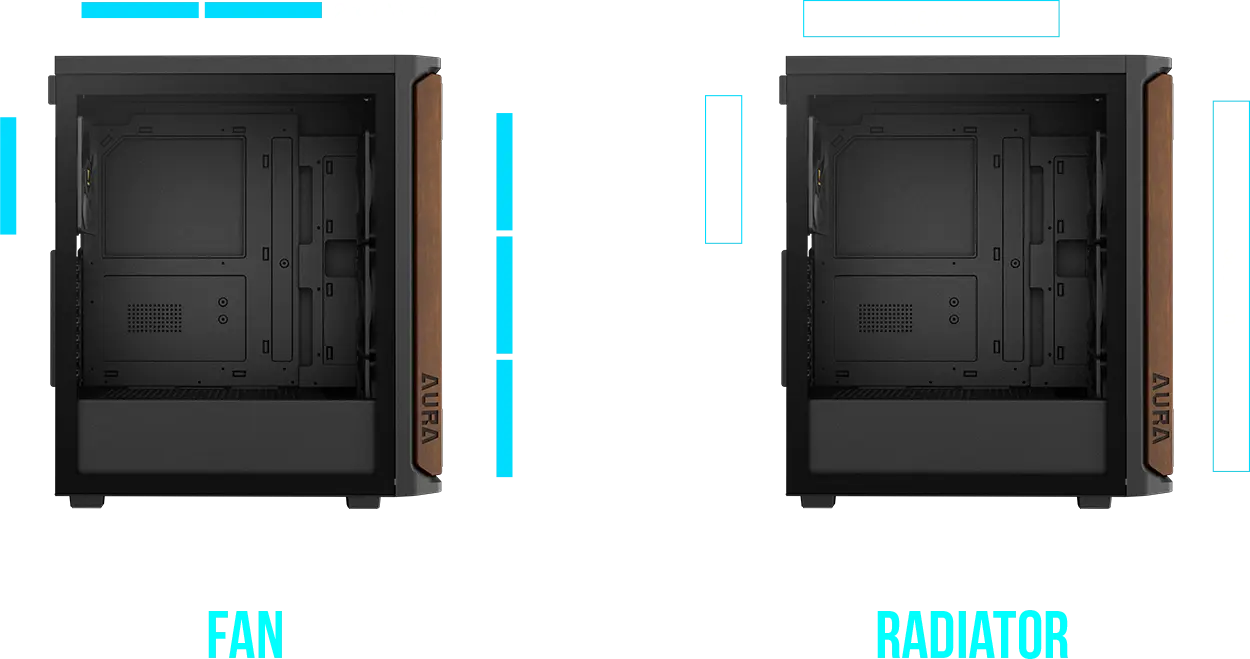 Gamdias AURA GC11 WOOD MESH Mid-Tower Case (Wood) overview 4