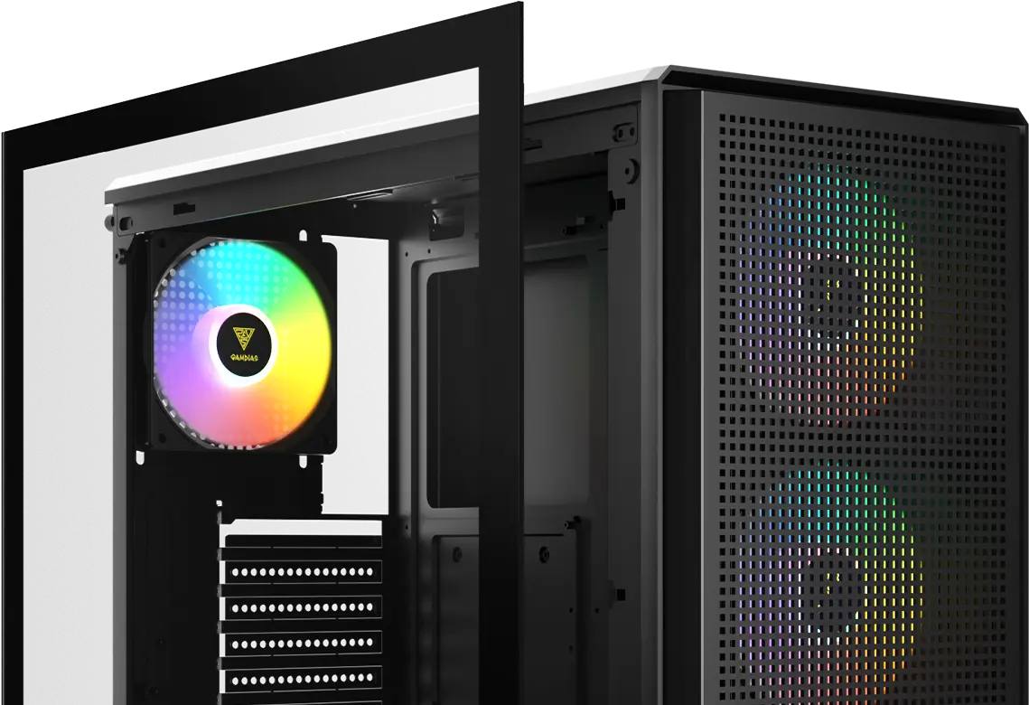 Gamdias Aura GC105 Perforated ATX ARGB Mid-Tower Cabinet overview 1