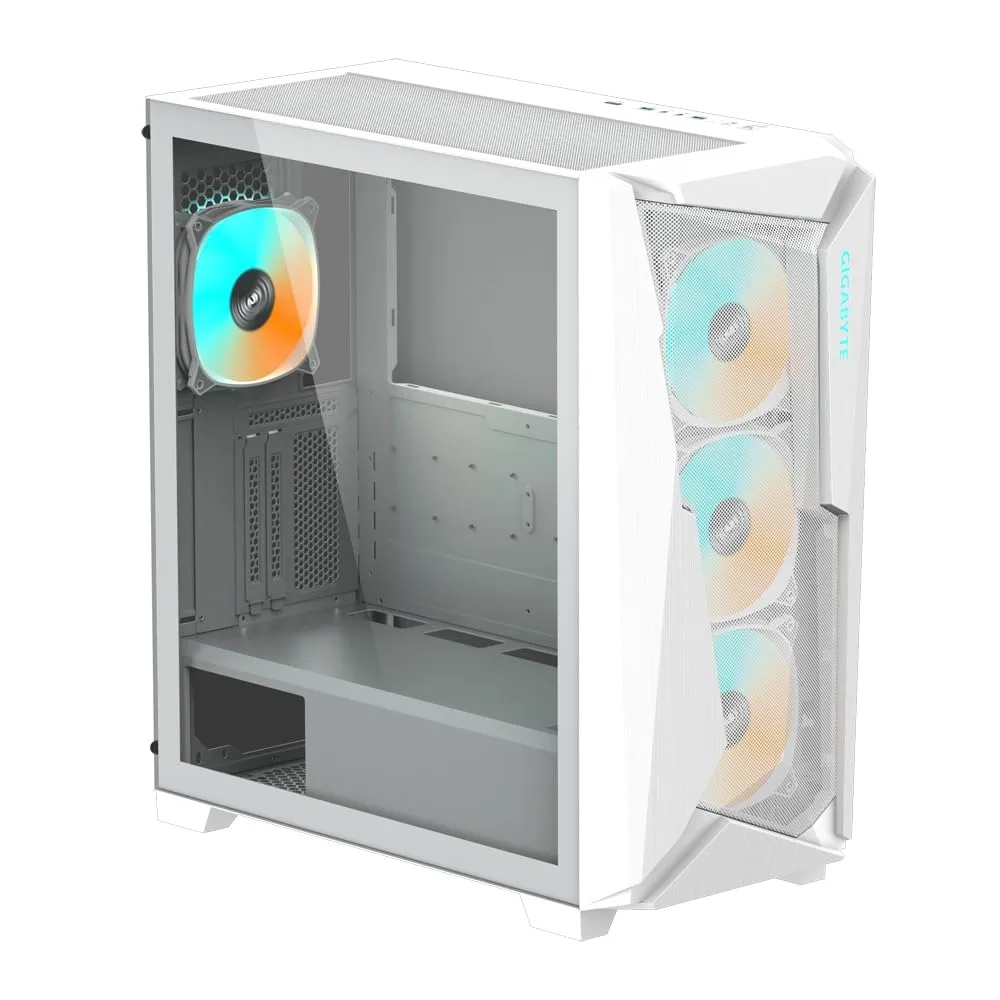 Gigabyte C301 Glass ARGB (E-ATX) Mid Tower Cabinet (White) overview 2