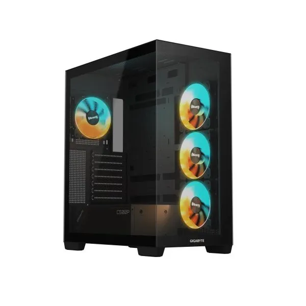 Gigabyte C500 Panoramic Stealth Mid Tower ATX Cabinet (Black)