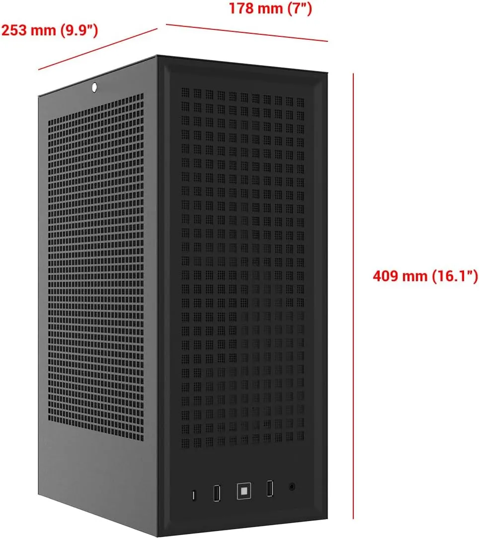 HYTE Revolt 3 Small Form Factor Premium ITX Computer Gaming (Case Only, Black) overview 2