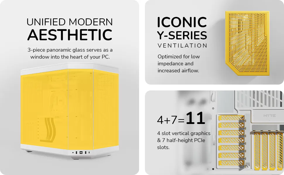HYTE Y70 E-ATX Mid Tower Case (Taro Milk) overview 2