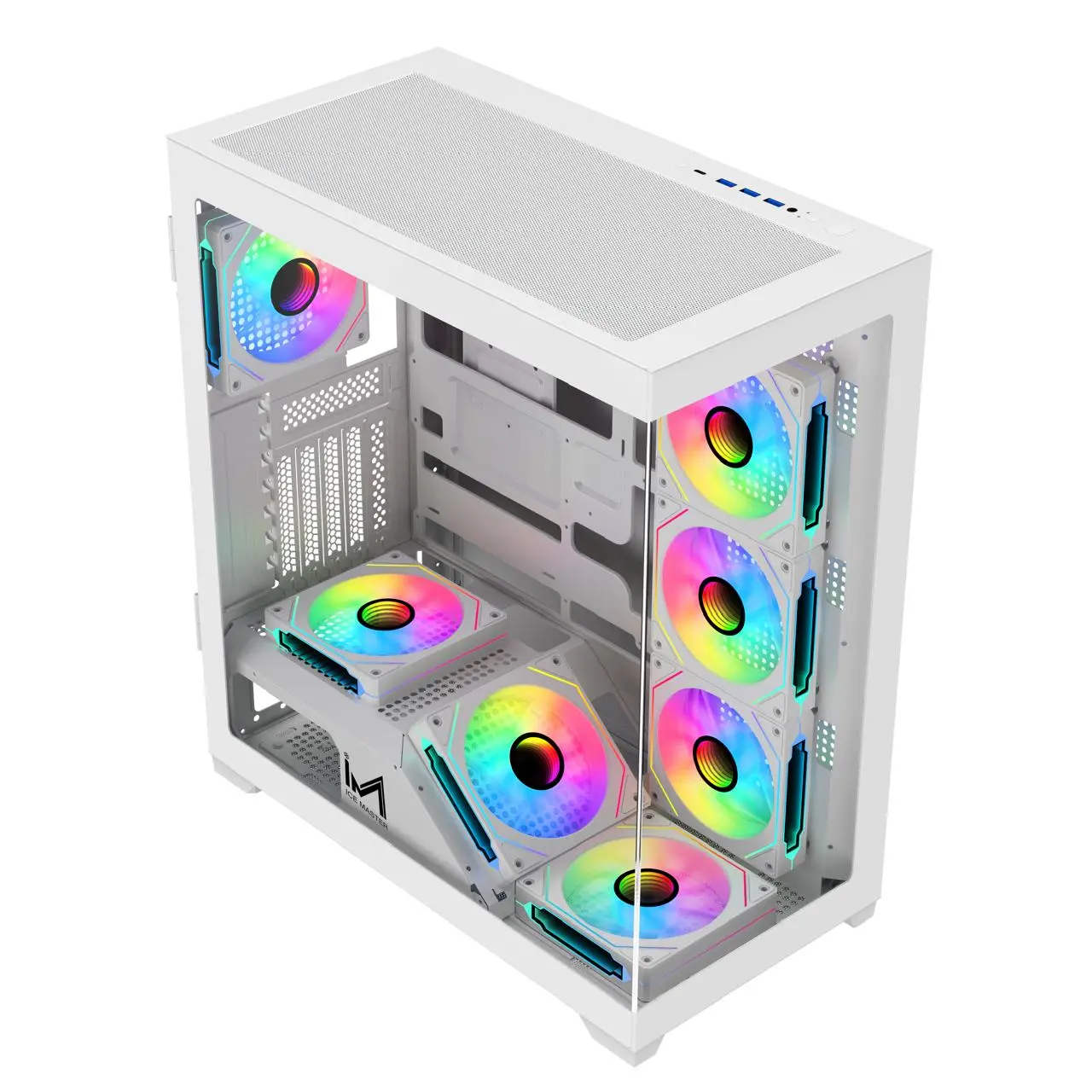 ICEMASTER DYNAMITE X7 E-ATX Mid-Tower Gaming Cabinet (White)