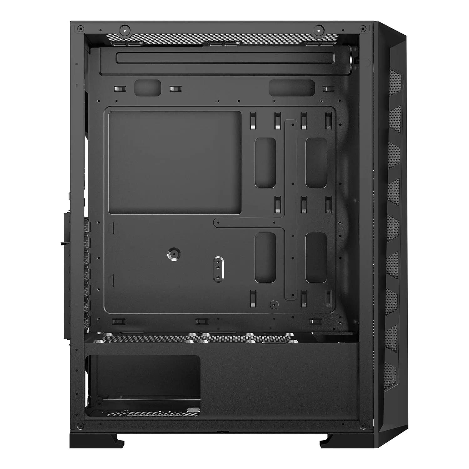 ICEMASTER Frosty Computer Case/Gaming Cabinet| Supports ATX, Micro-ATX, ITX, Motherboard | Pre- Installed 4 x 120mm ARGB Fans (Black) overview 3