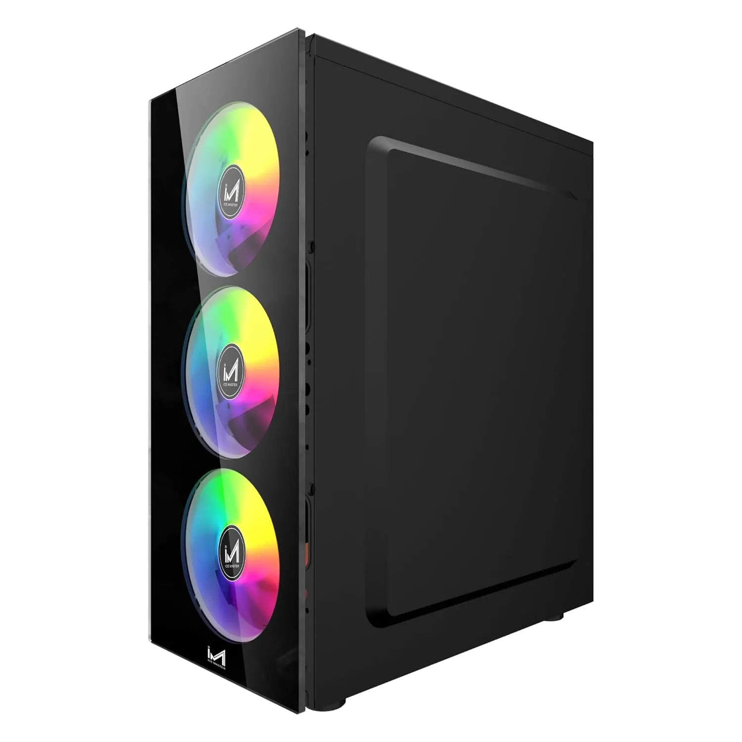 ICEMASTER Shadow Tempered Glass Black ATX Gaming Cabinet/Computer Case with 4 RGB Fans, 2 USB 2.0 Slots, USB 3.0 Slot, Ssd Slot, 7 Expansion Pci Sockets overview 2