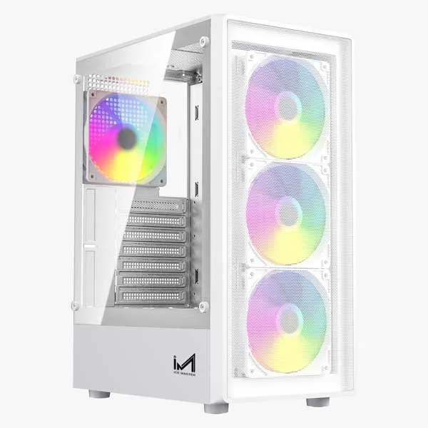 ICEMASTER TORRENT ATX Mid Tower Gaming Cabinet (White)