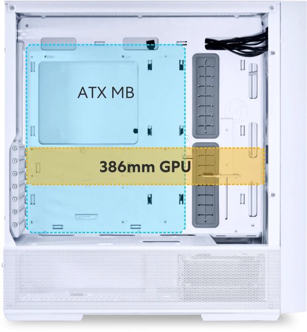 Lian Li Lancool 206 ATX Mid Tower Cabinet White overview 6
