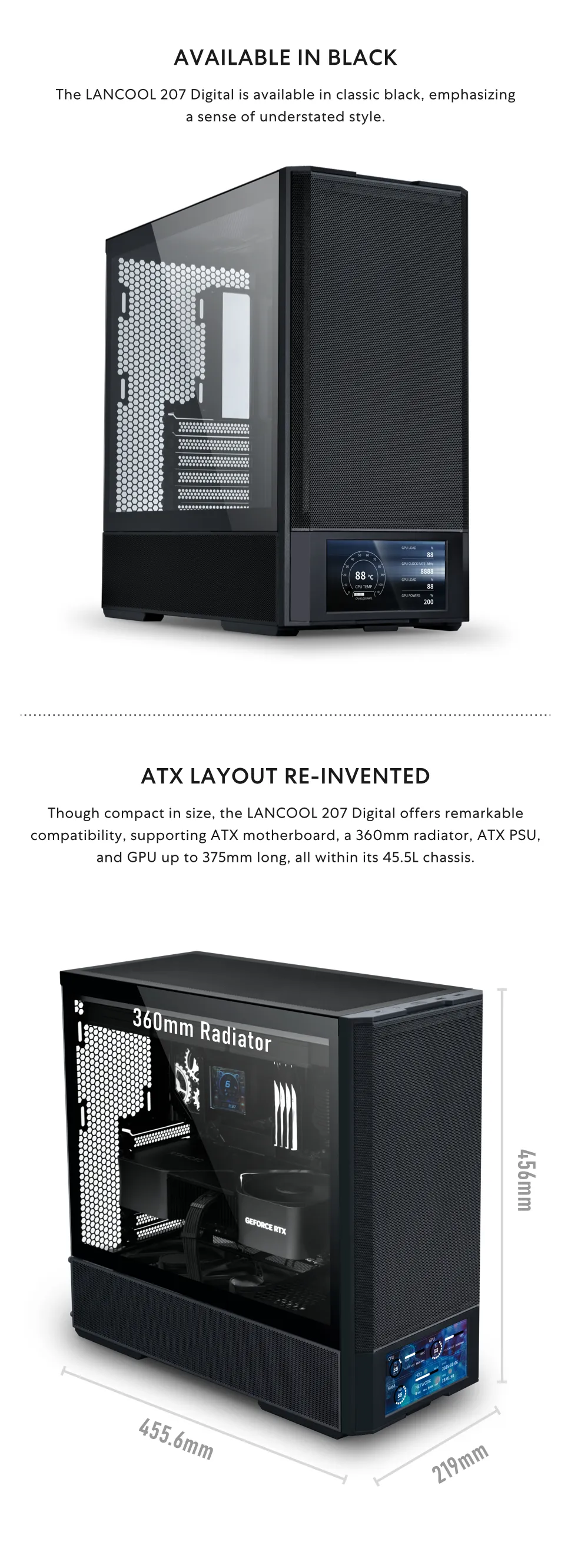 Lian Li Lancool 207 Digital ATX Cabinet (Black) overview 2