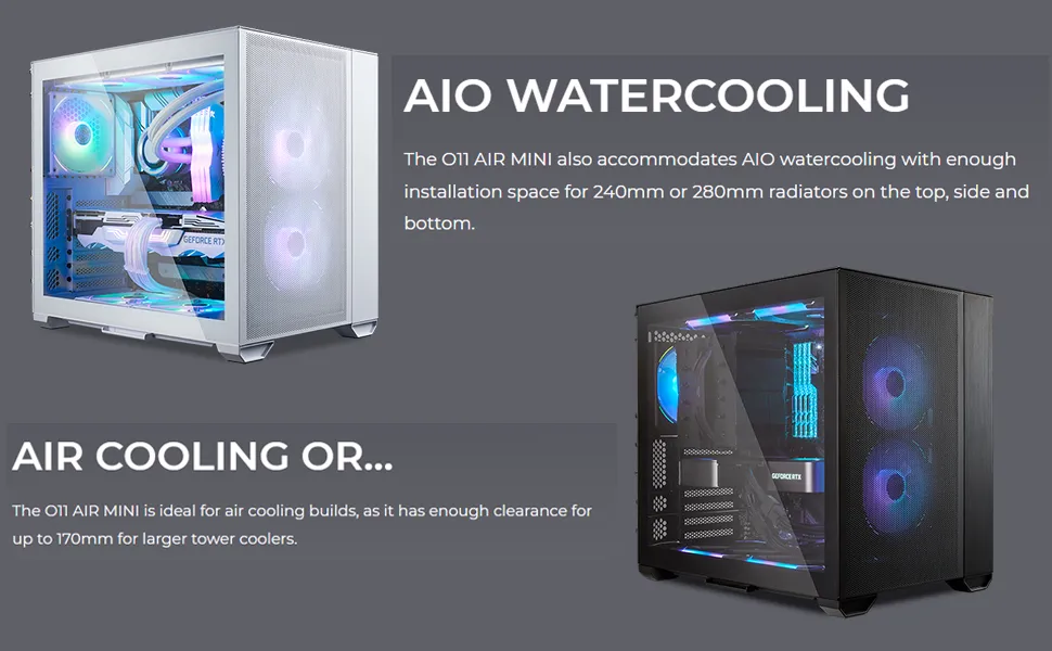 Lian Li O11 Air Mini Cabinet (White) overview 5