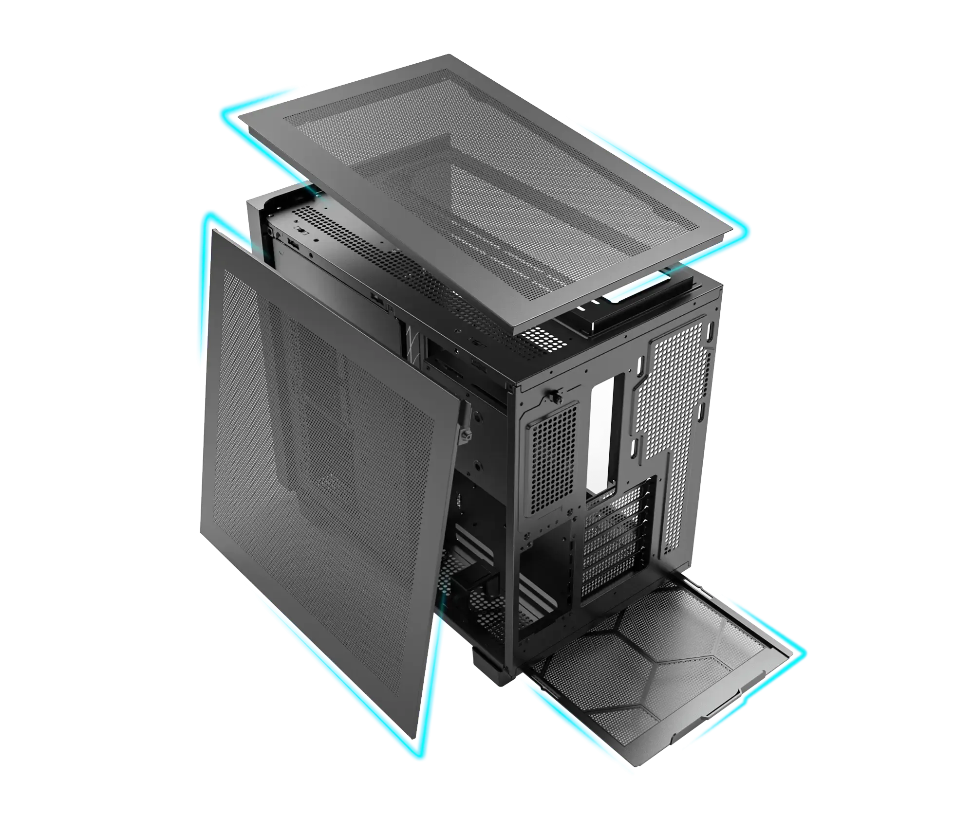 MONTECH King 65 Pro ARGB ATX Mid Tower Case (Black) overview 3