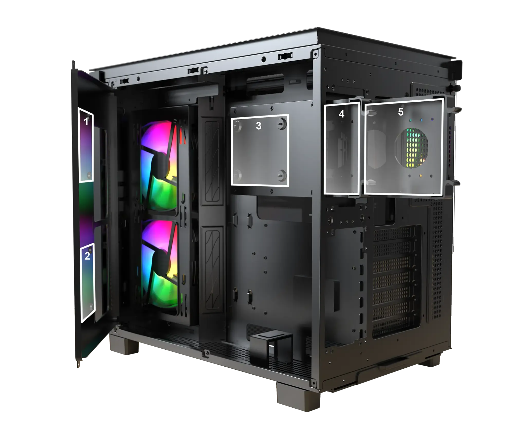 MONTECH King 65 Pro ARGB ATX Mid Tower Case (Black) overview 5