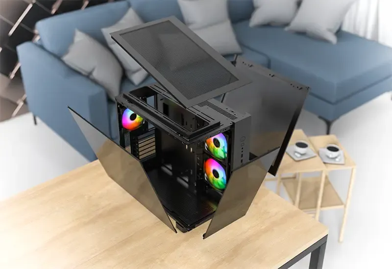 MONTECH King 65 Pro ARGB ATX Mid Tower White Case overview 2