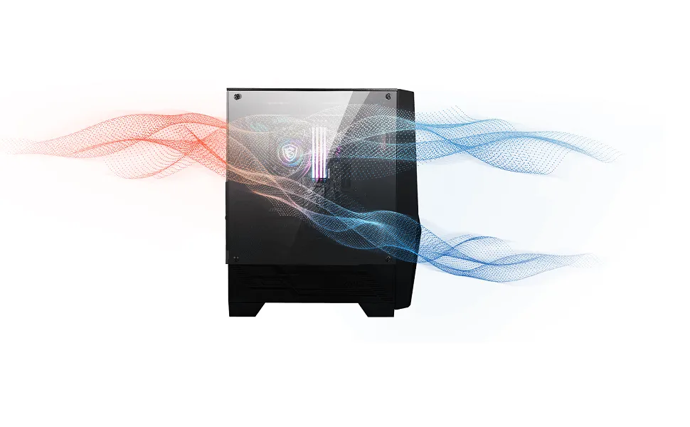 MSI MAG FORGE 100M Mid tower Gaming Cabinet overview 1