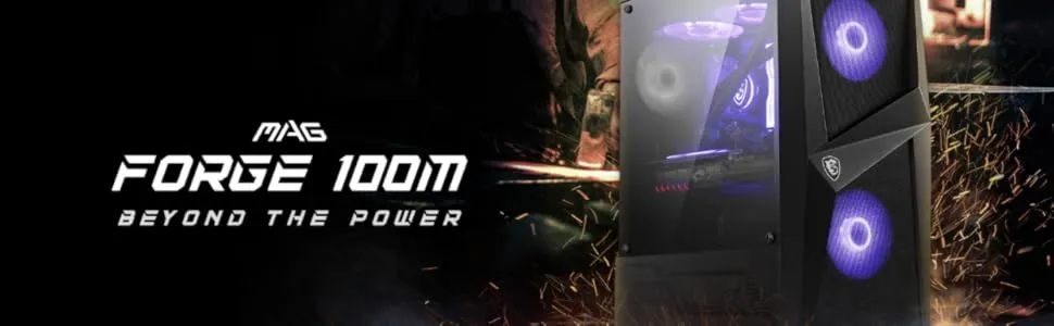 MSI MAG FORGE 100M Mid tower Gaming Cabinet overview 2