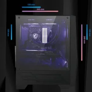MSI MAG FORGE 100M Mid tower Gaming Cabinet overview 5