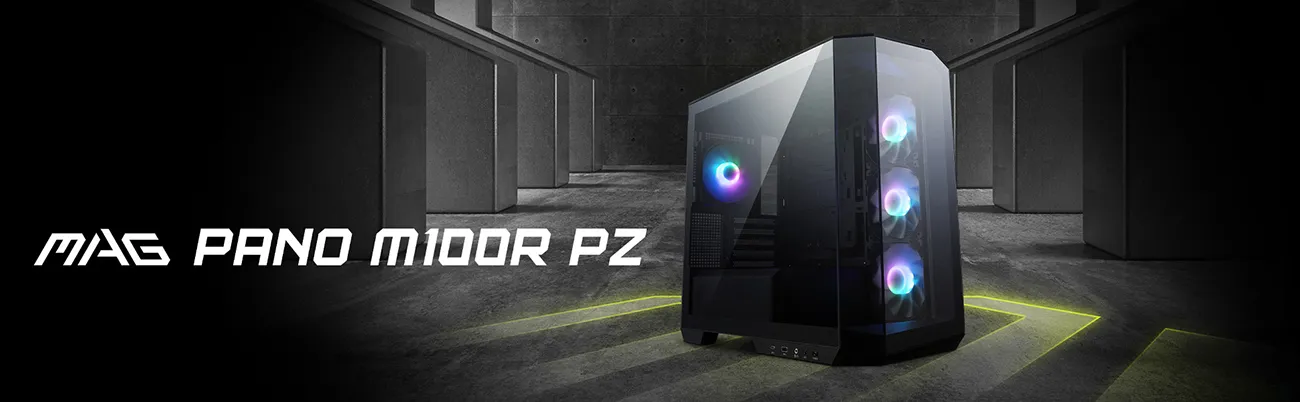 MSI MAG PANO M100R PZ Black mATX Cabinet overview 1