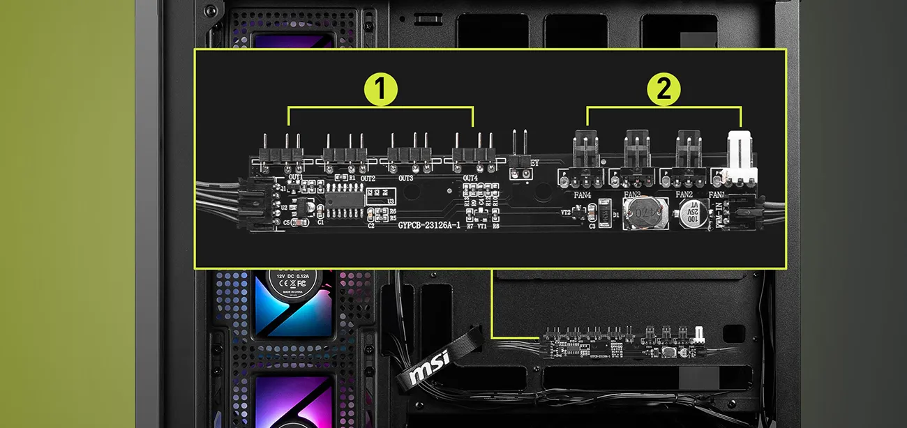 MSI MAG PANO M100R PZ Black mATX Cabinet overview 5