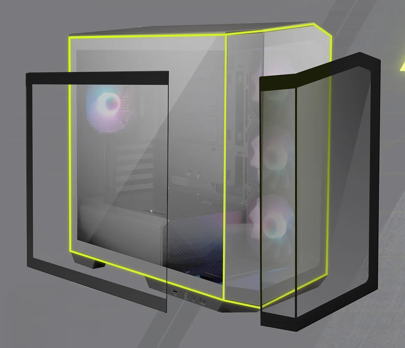 MSI MAG PANO M100R PZ Black mATX Cabinet overview 6