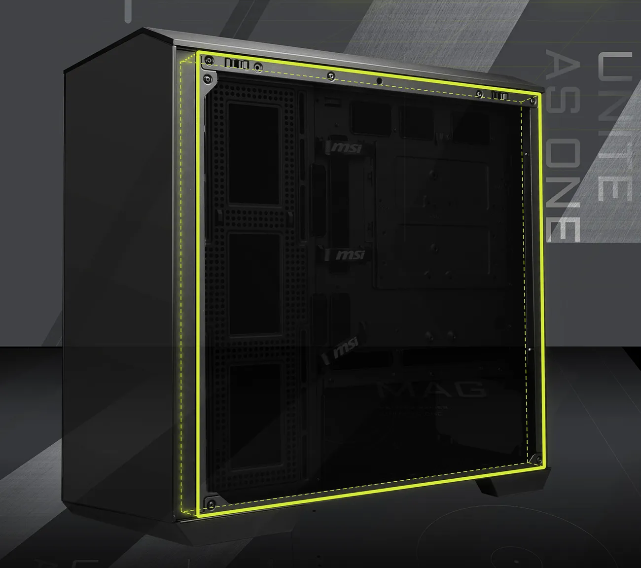 MSI MAG PANO M100R PZ Black mATX Cabinet overview 7