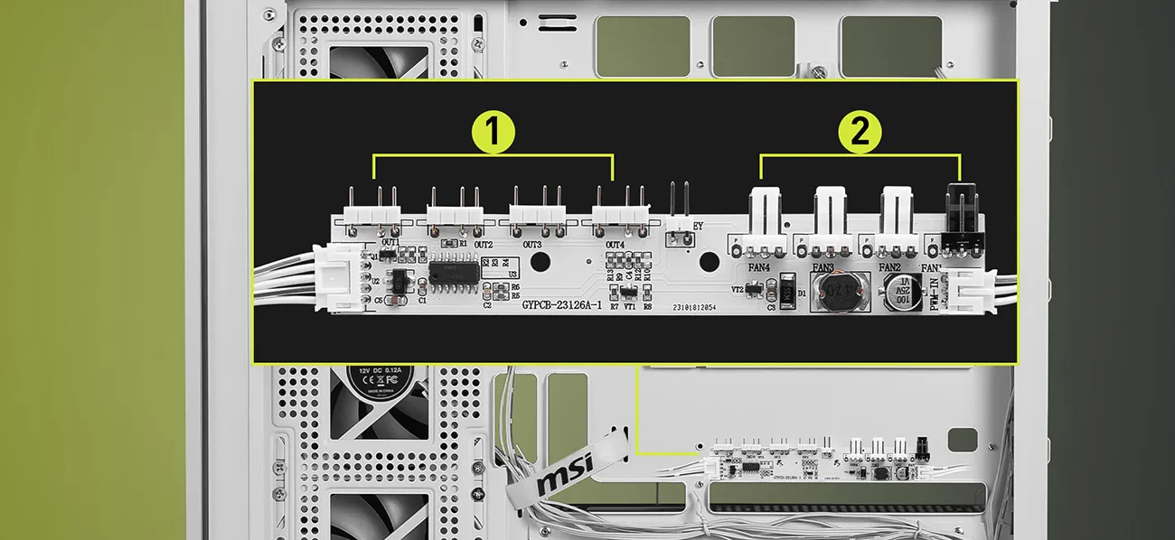 MSI MAG PANO M100R PZ White mATX Cabinet overview 5