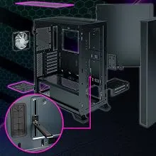 MSI MAG Vampiric 300R ARGB (ATX) Mid Tower Cabinet (Pacific Blue) overview 10