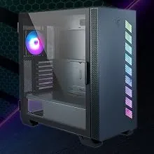 MSI MAG Vampiric 300R ARGB (ATX) Mid Tower Cabinet (Pacific Blue) overview 3