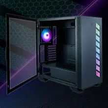 MSI MAG Vampiric 300R ARGB (ATX) Mid Tower Cabinet (Pacific Blue) overview 4