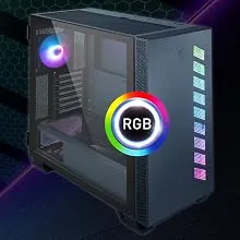 MSI MAG Vampiric 300R ARGB (ATX) Mid Tower Cabinet (Pacific Blue) overview 6