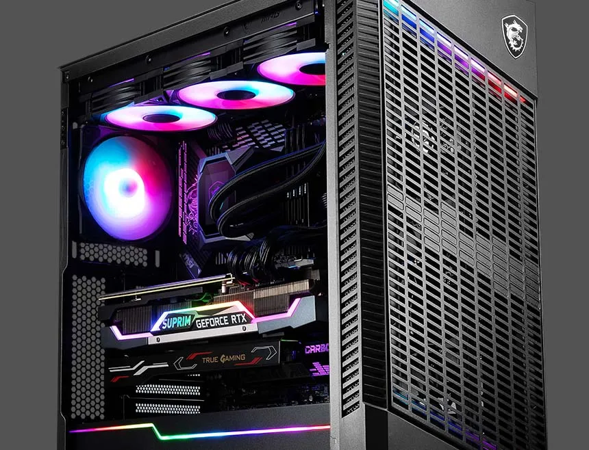 MSI MPG Velox 100P Airflow ARGB (ATX) Mid Tower Cabinet (Black) overview 6